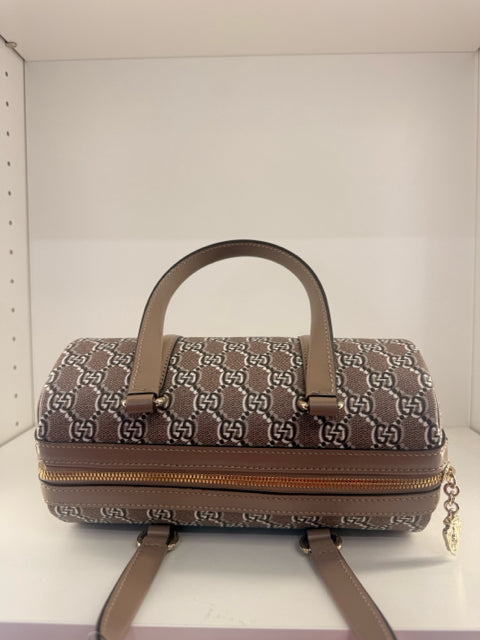 NWT Gucci GG Shadow Boston Canvas & Leather Crossbody Strap