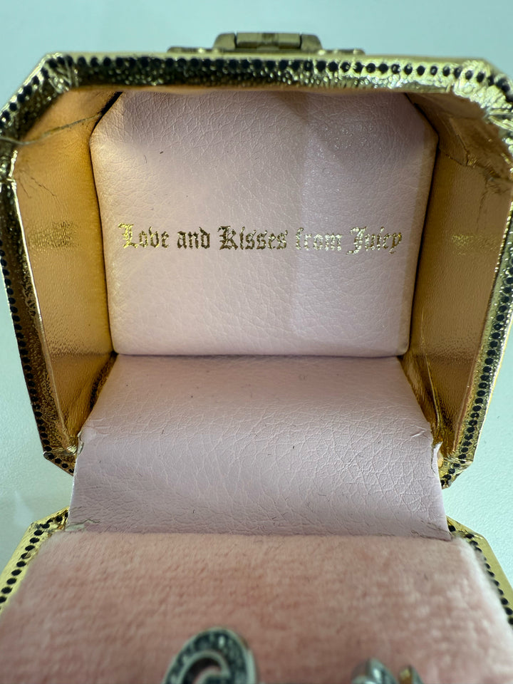 Juicy Couture 2 Set XO Ring Size 6.75 with Box