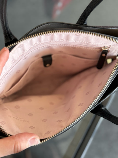 Kate Spade Black Pebbled Leather Satchel  Bag