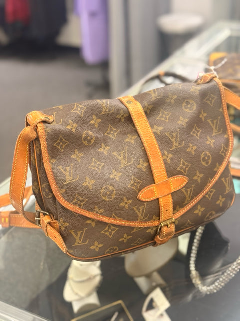 Louis Vuitton Vintage Saumur Crossbody Designer Bag