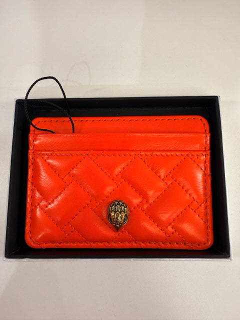 NIB Kurt Geiger Orange Quilted Leather Card Case
