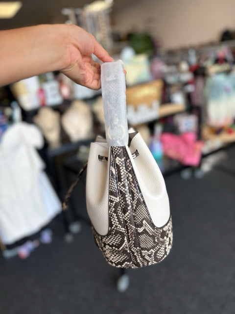 Michael Kors Leather Snake/Cream Bucket Bag