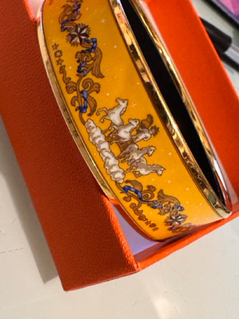 Hermes' Designer Wide Bangle Bracelet