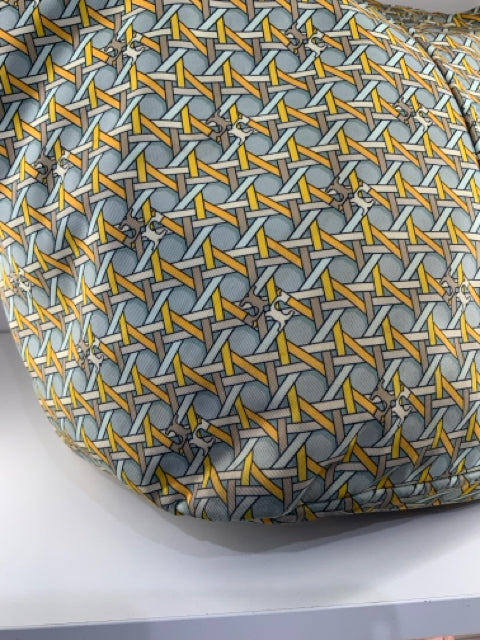 Pre Owned Tory Burch Geometric Basket Weave Tote