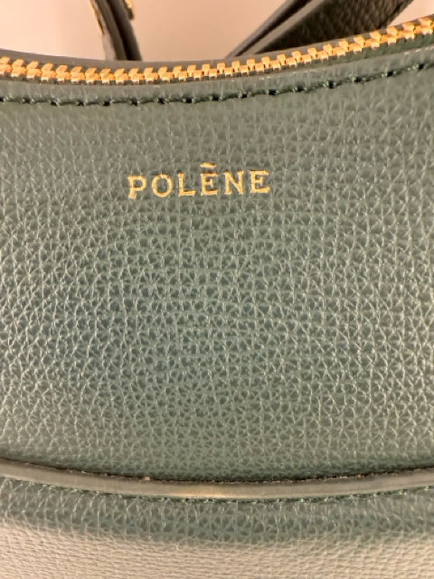 Pre Owned POLENE Numero Dix Hobo Leather Hunter Green Designer Bag w/ Dustbag