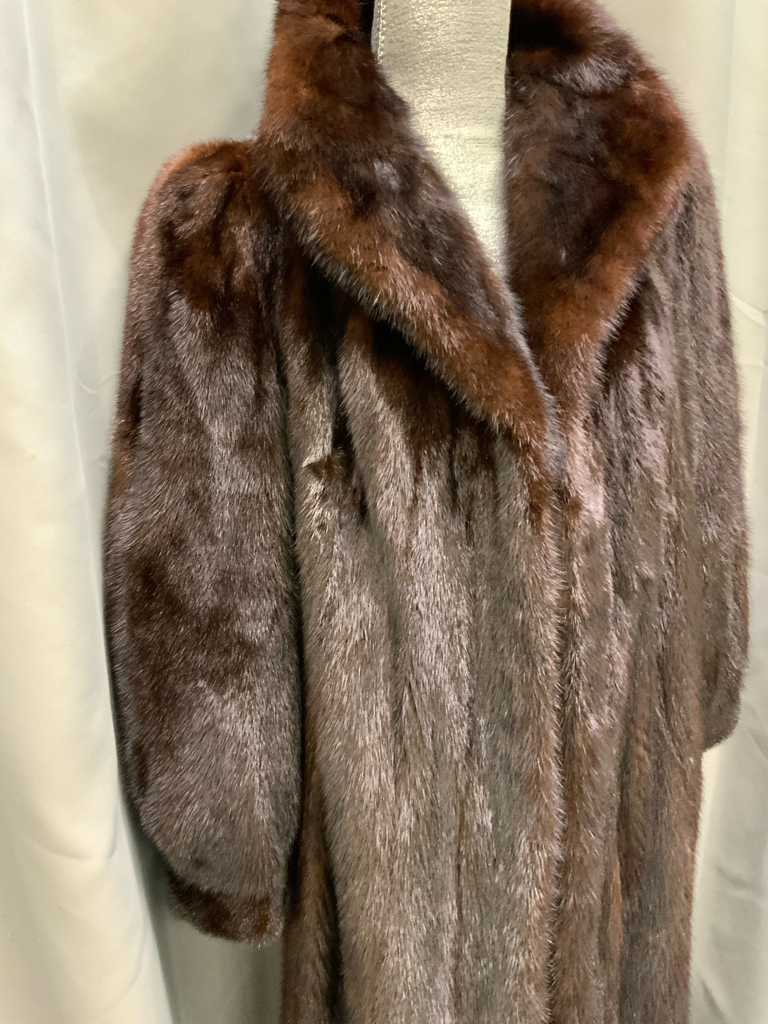Vintage Black Brown Mink Fur Coat