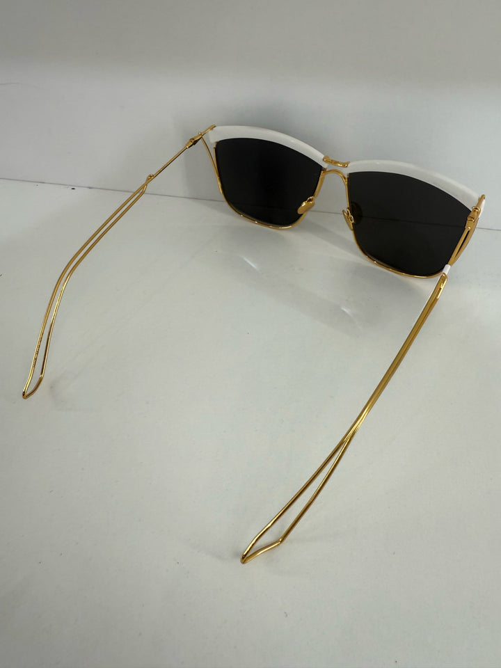 Christian Dior Retro Gold Cat Eye Sunglasses