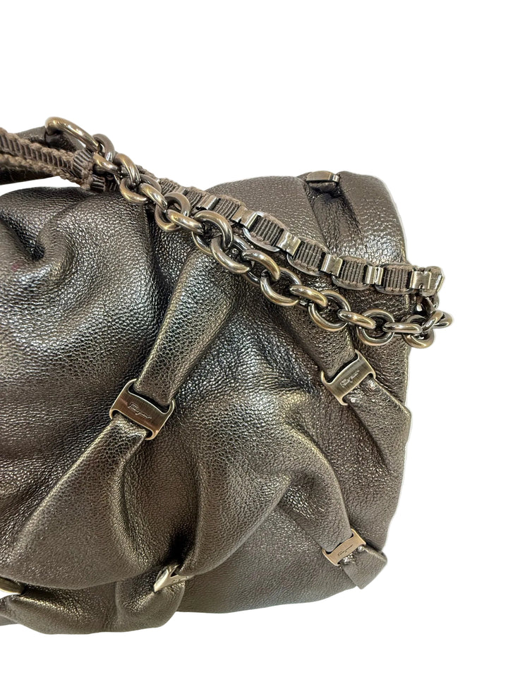 Salvatore Ferragamo Pillowed Gancini Shoulder Designer Bag