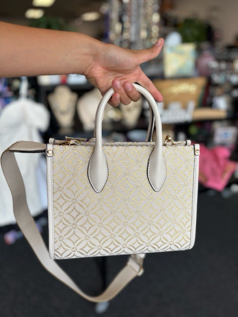 Michael Kors Cream/Gold Cross Body Bag