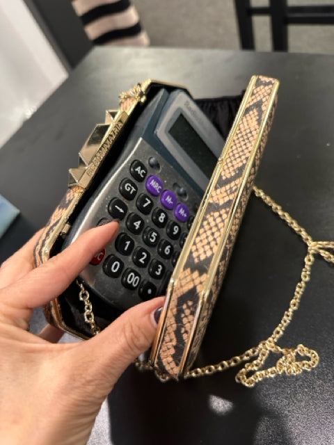 BCBG Max Azria Snake Print Clutch