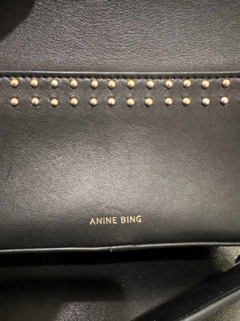 Anine Bing Leather Black Crossbody Shoulder Bag