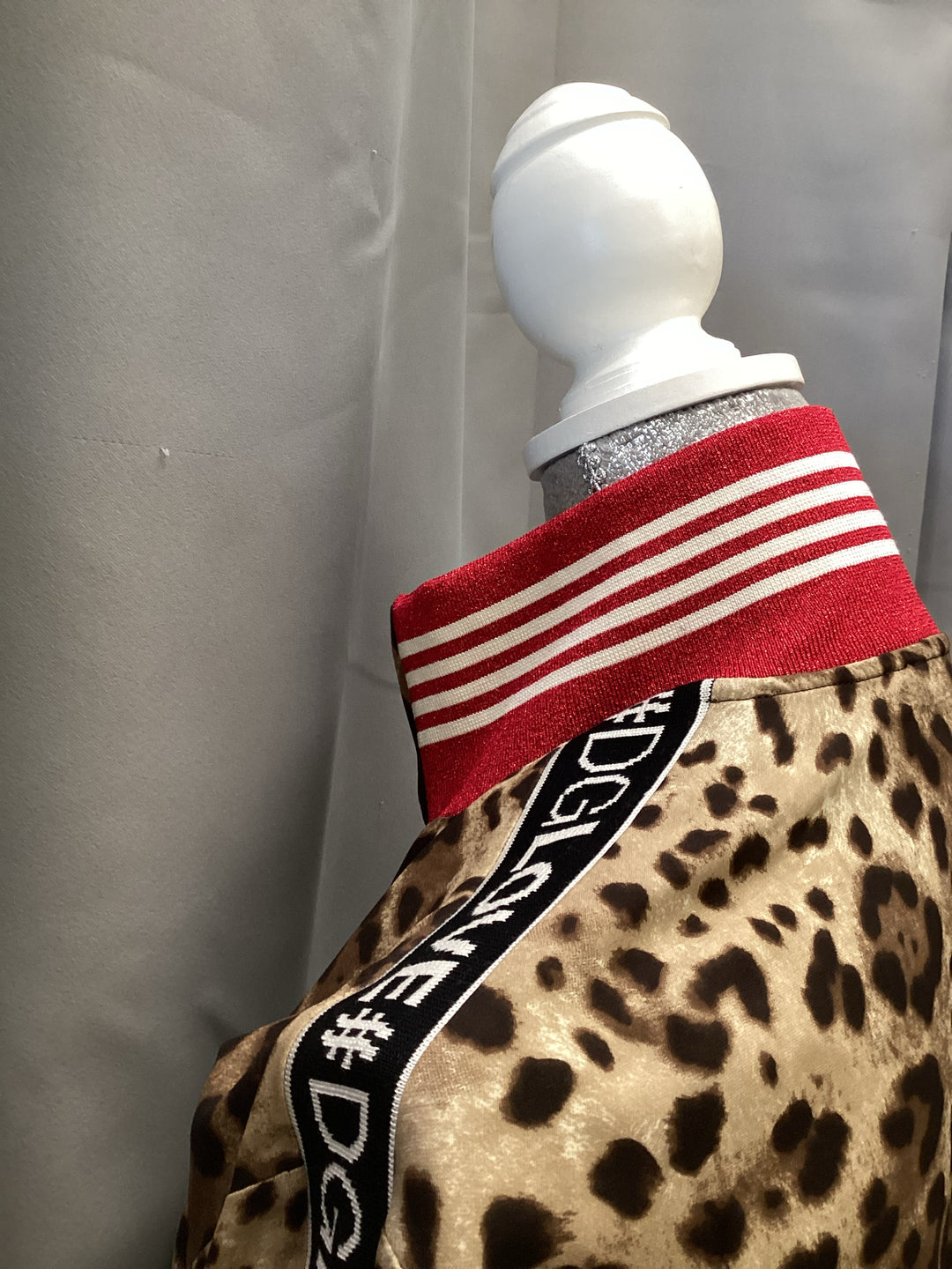 Dolce & Gabana Graphic Stripe Bomber Jacket Sz 40