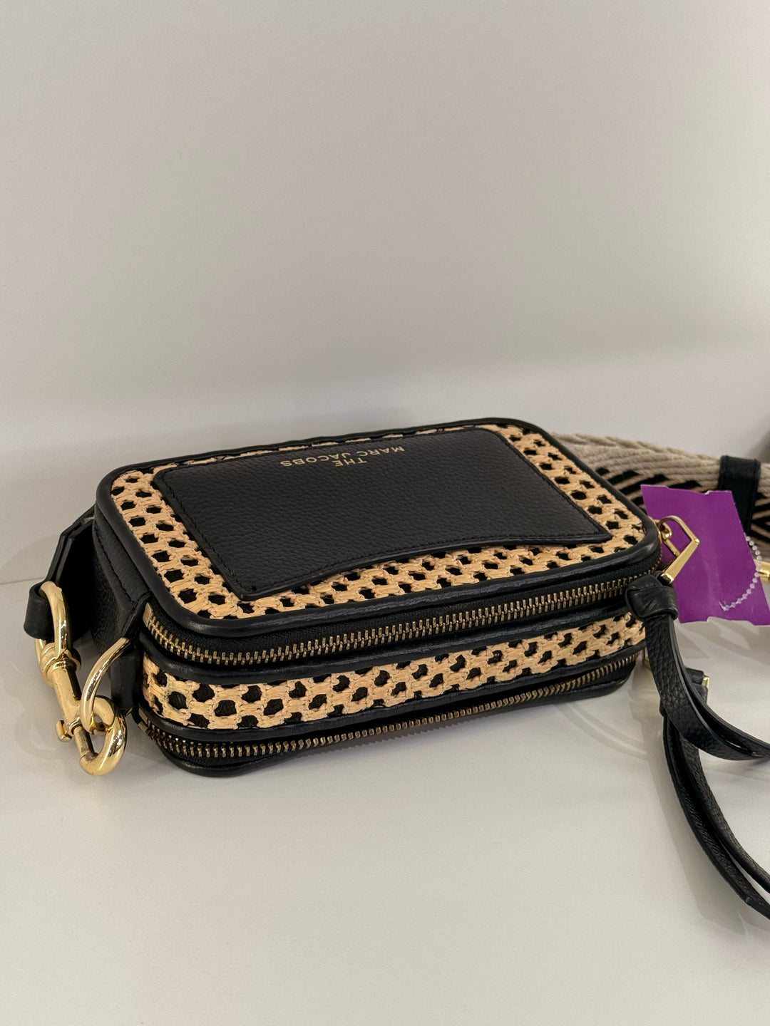 Marc Jacobs Black/Beige Leather Cross Body Bag