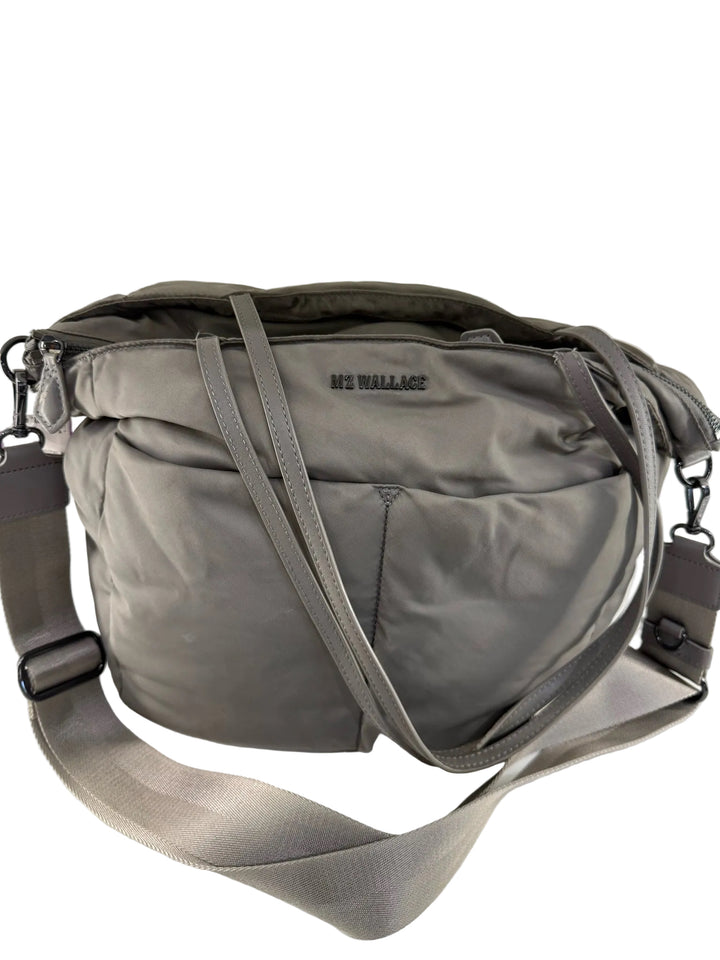 Mz Wallace Grey Tote/Satchel w Cross Body Strap