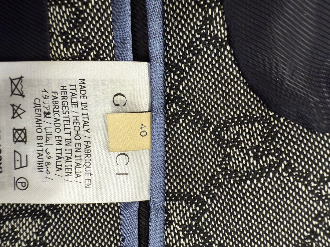 Gucci 2021 Wool Single Breast GG Monogram Blazer