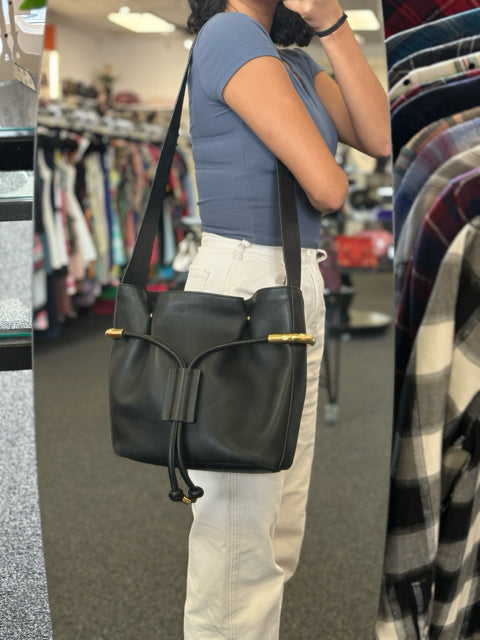 Chloe Leather Emma Bucket Bag 
Gold Toned Hardware