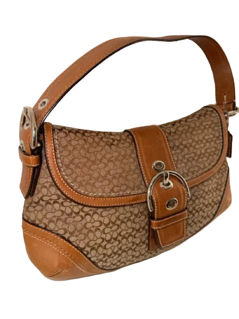 Vintage Coach canvas soho flap shoulder bag 