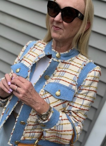 Boucle Denim Blazer Sz 6