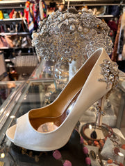 Bridal Shoe Peep Toe Pump sz 9