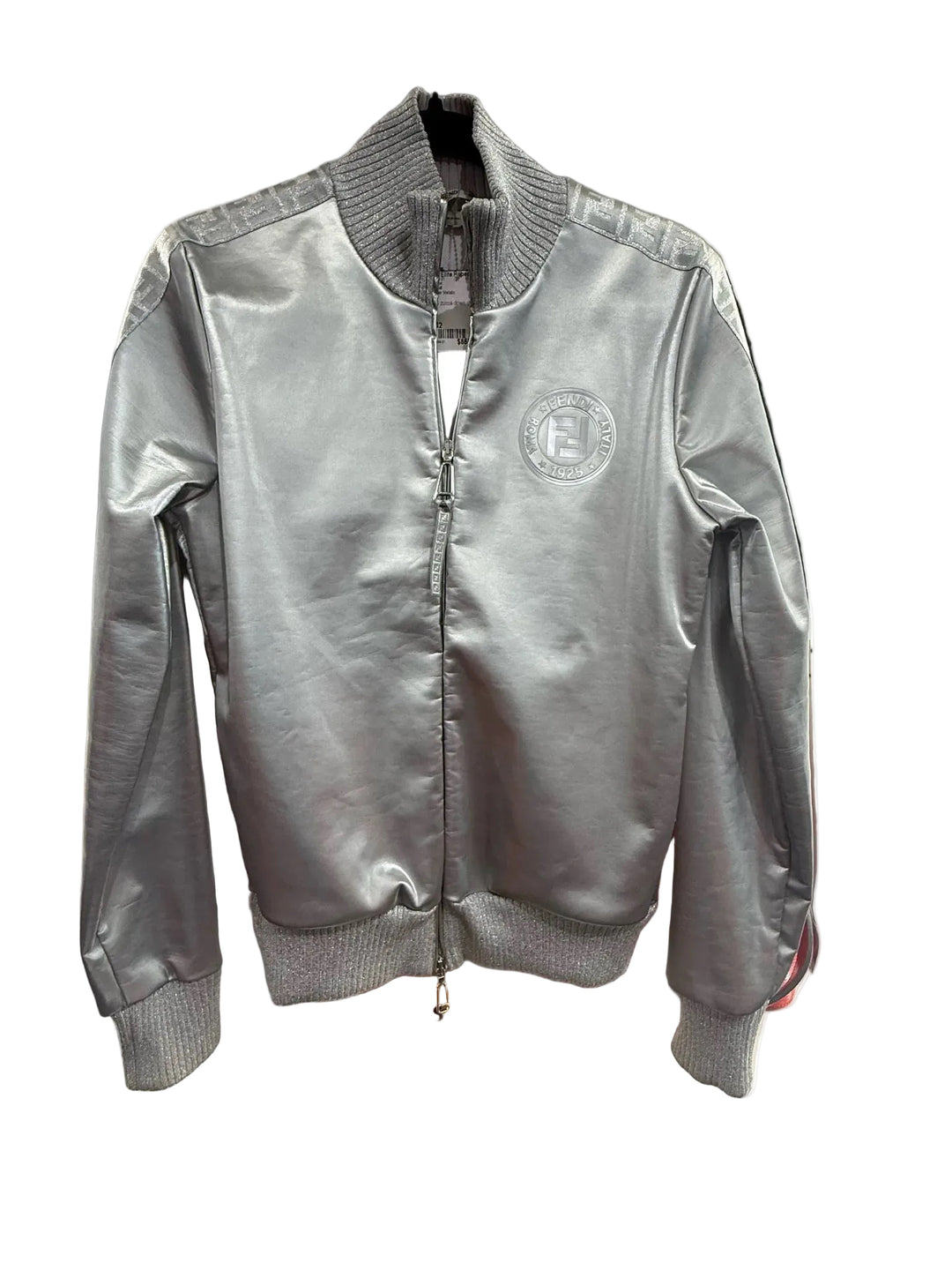 Fendi silver coated cotton jacket 