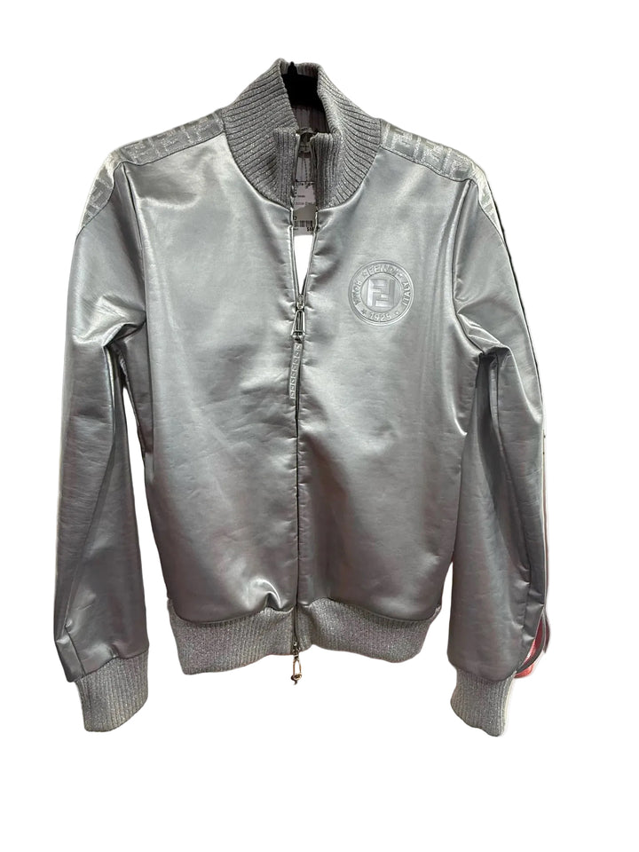 Fendi silver coated cotton jacket 