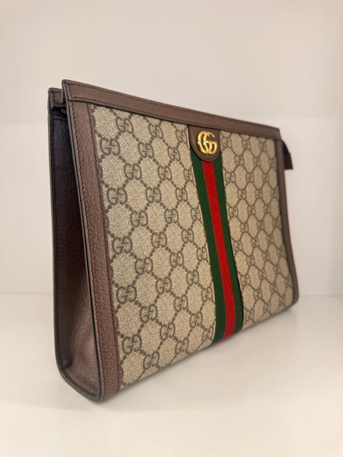 Gucci Unisex Canvas Ophidia GG Supreme Canvas Cosmetic Case