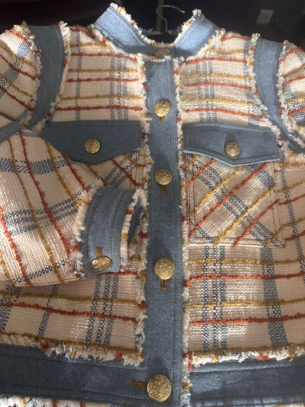 Boucle Denim Blazer Sz 6