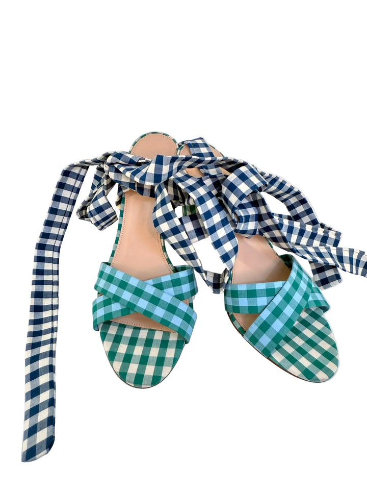 J crew gingham sandals shoes 