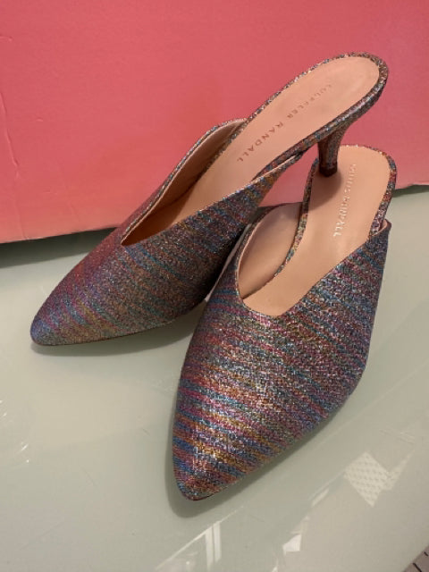 Sz 7 Loeffler Randall Juno Glitter Slide Mule Shoe