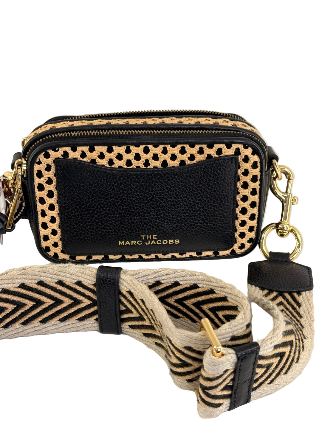 Marc Jacobs Black/Beige Leather Cross Body Bag