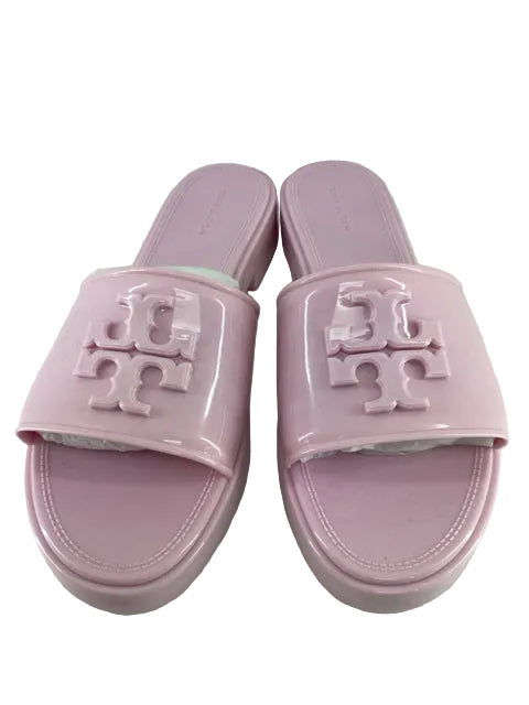 NIB Tory Burch Size 8 ELEANOR Pink Jelly Slide Shoes in the box