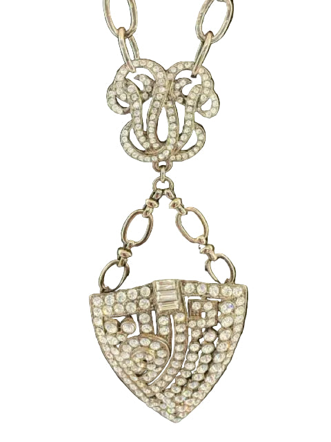 Robin Steele Rhodium tone chain link necklace