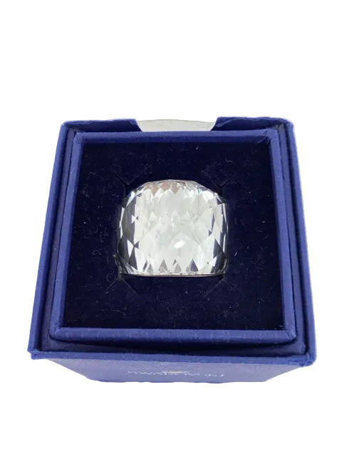 Swarovski Wide Ring Lucite Faceted Cut Ring w box