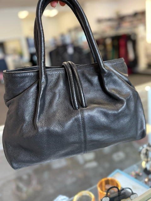 Burberry Black Designer Bag w/ Horn Closure