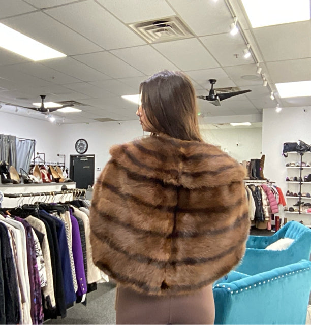 Pre Loved Brown Mink Stole Fur. Size S/M
