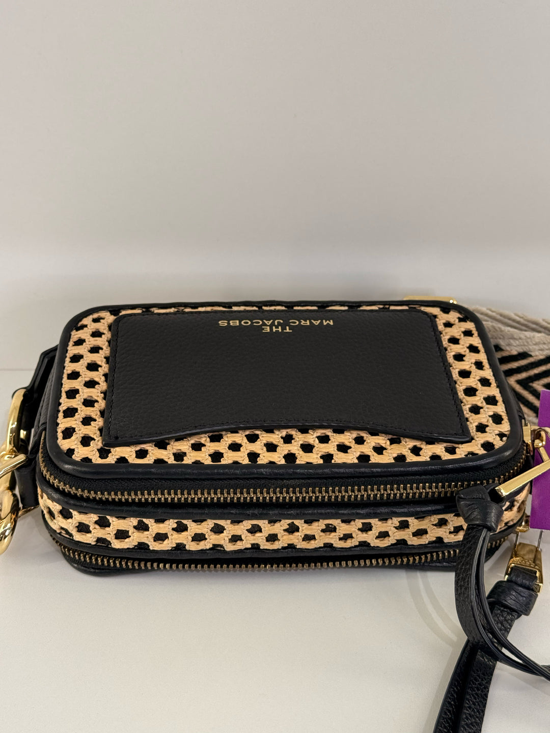 Marc Jacobs Black/Beige Leather Cross Body Bag