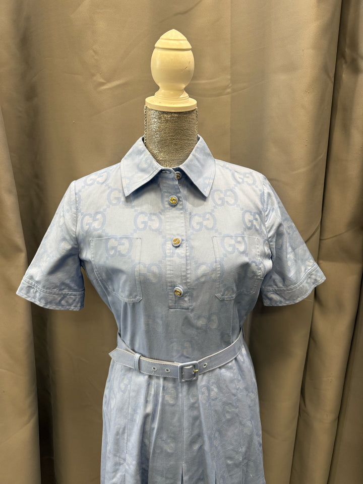 Gucci Blue Ss Polo DRESS Size 44