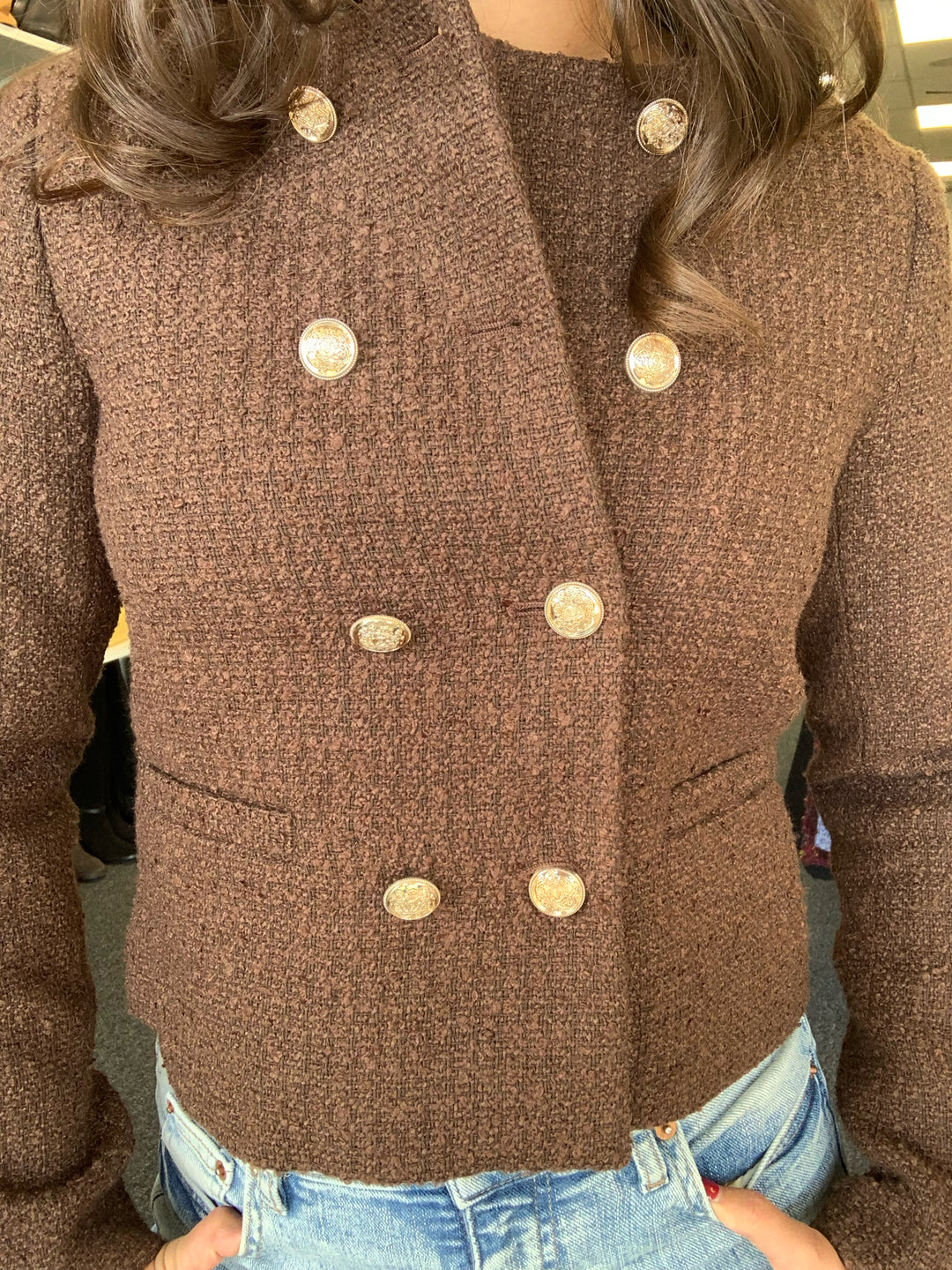NWT Loft Blazer Brown Jacket Size XXS