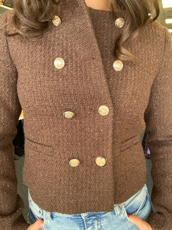 NWT Loft Blazer Brown Jacket Size XXS