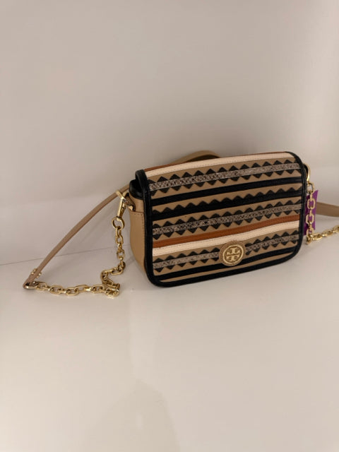 Pre Owned Tory Burch Mutil Stripe Small Cross Body
