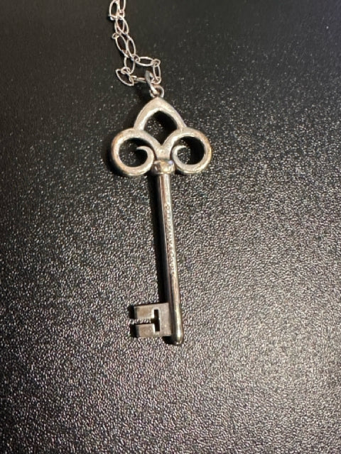 Tiffany Large Key Necklace Sterling Silver