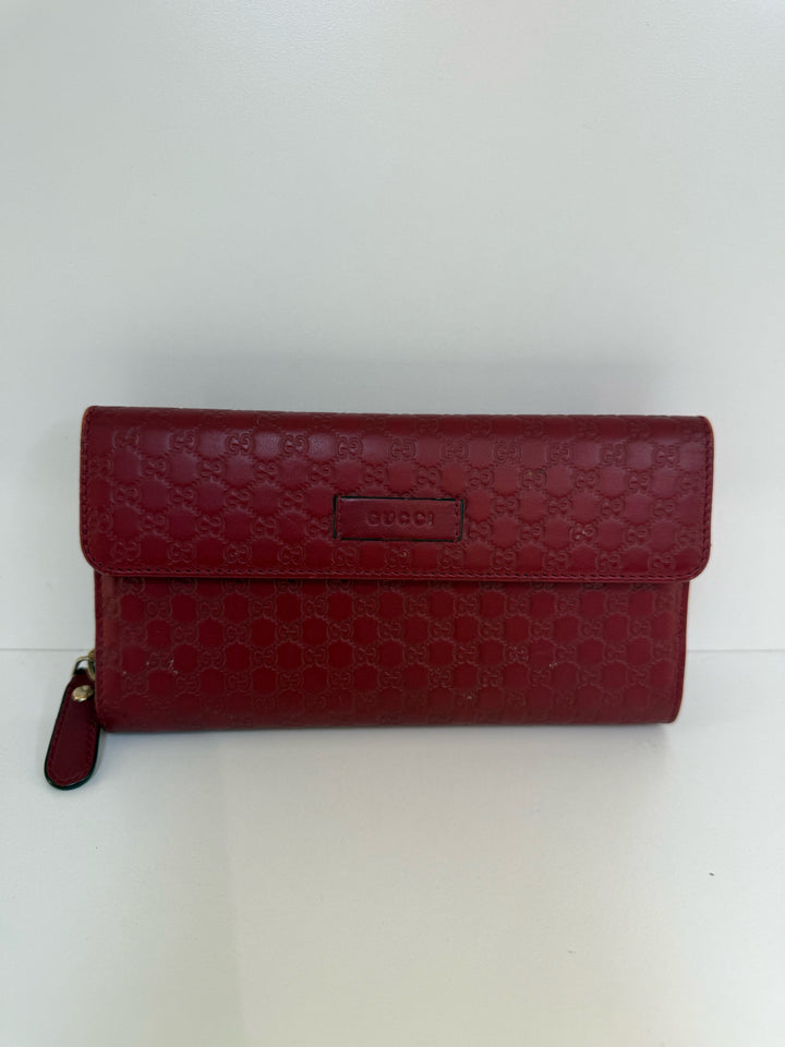 Gucci Continental Flap Micro Guccissima Wallet