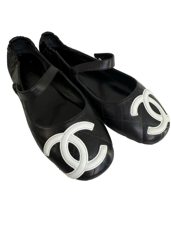 Chanel MaryJane Ballet Shoes w/ Xtra Heels Size 38/7.5