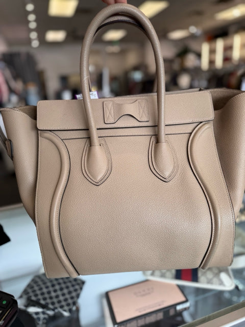 Celine Luggage Taupe Designer Bag w/ Dustbag