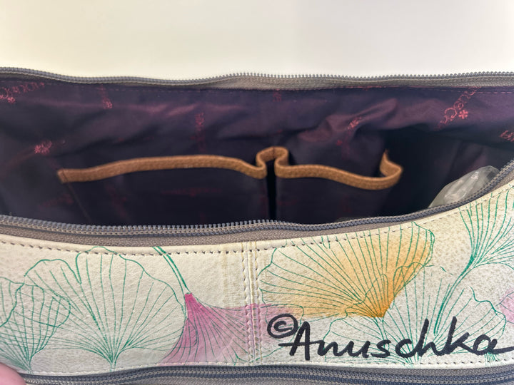 Anuschka Handpainted Satchel Leather Bag