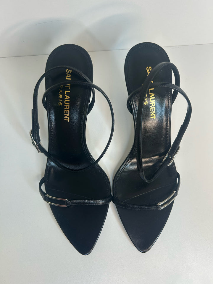 NIB Yves Saint Laurent Agnello Limousine Kitten Heels Shoes Sz 35