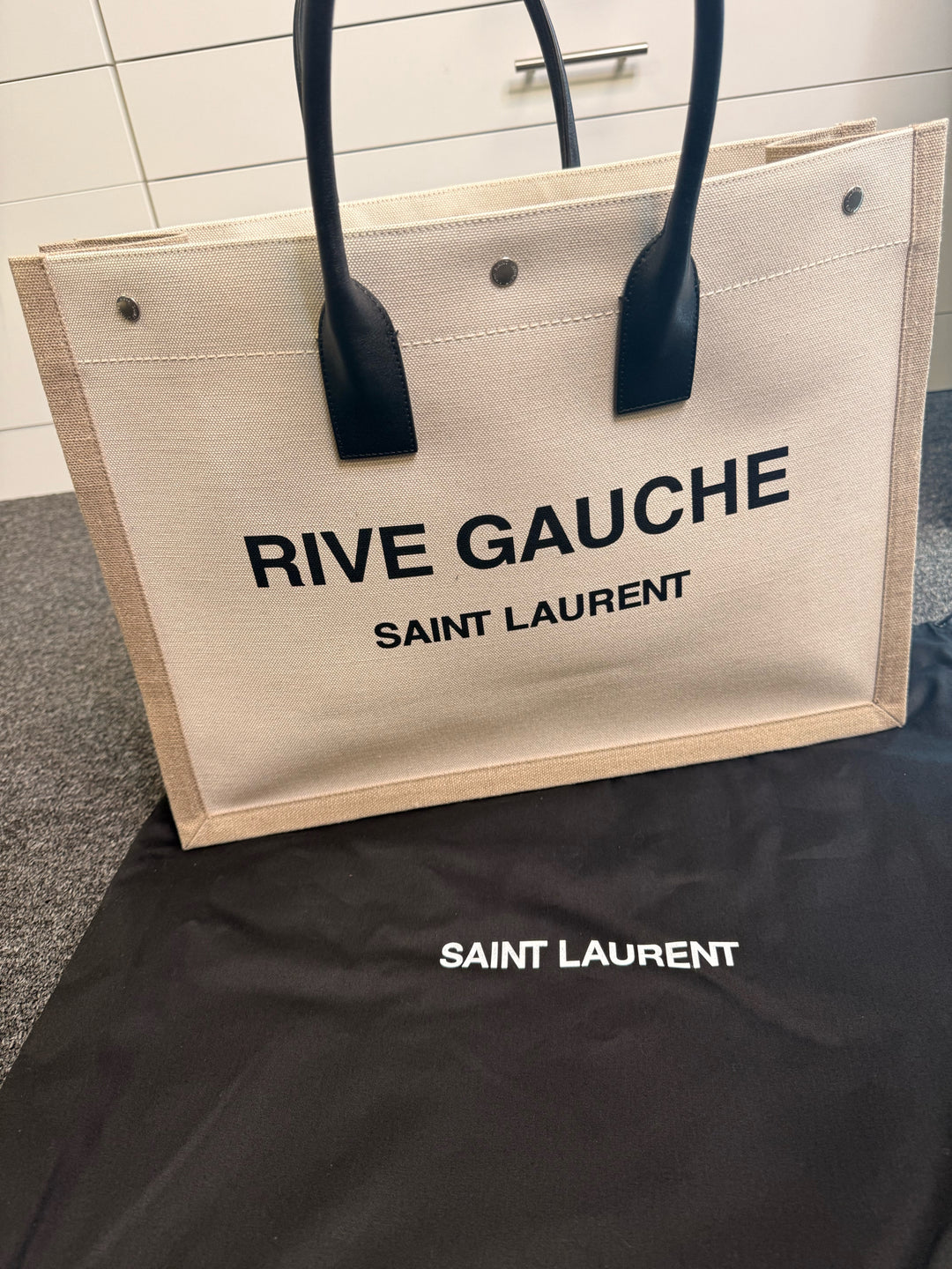 NWT Saint Laurent Large Rive Gauche Tote Bag