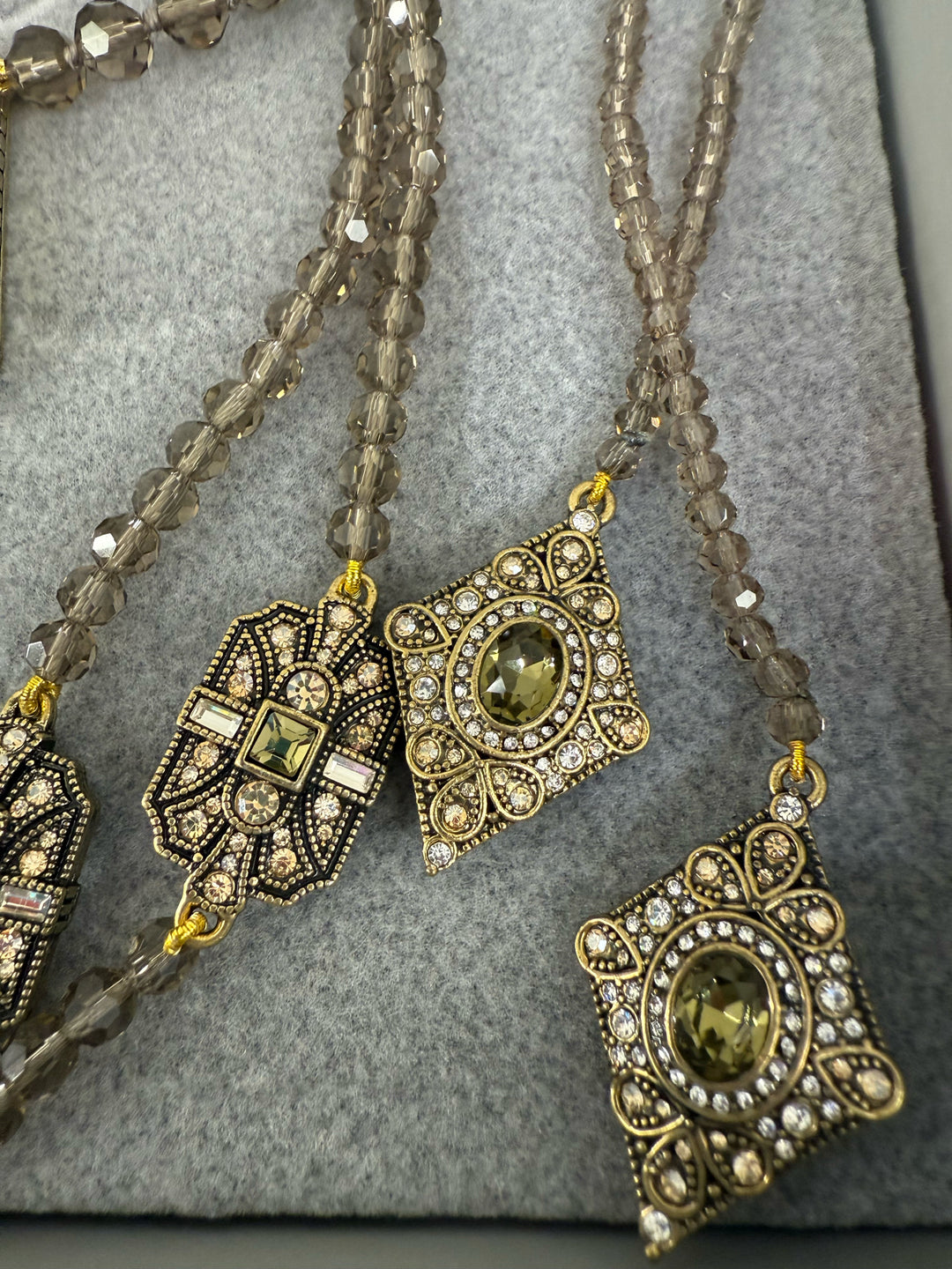 Heidi Daus Deco Trilogy Crystal Necklace
