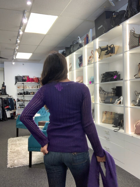 Pre Owend Prada L/S Crew w/ Sweater Cardigan Twin Set Mohair & Nylon  60% if Christos sells start 398for show TWIN SET