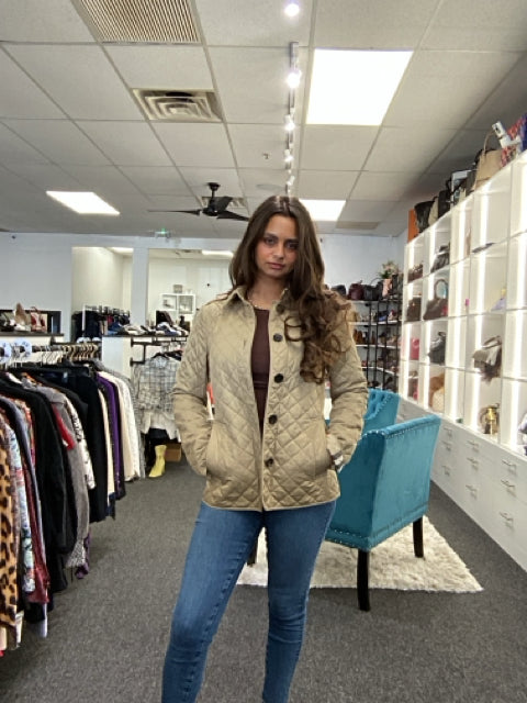 Burberry Sz S Beige Quilted Coat/Jacket